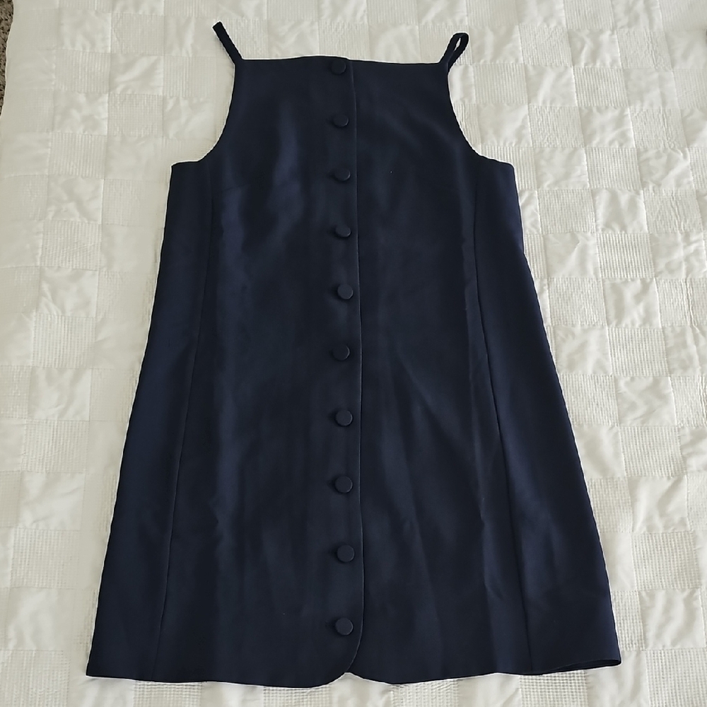 Madewell Navy Blue Mini Dress with Button Detail